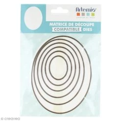 Vente flash 😍 Dies Géométriques Set De Dies Imbriqués Artemio Grand Format - Ovales - 13,3 Cm- 6 Pcs 🌟