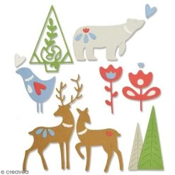 Grosses soldes 🧨 Dies Noël Matrice Sizzix Thinlits - Noël - 10 Pcs 🥰