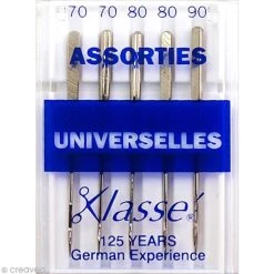 Top 10 💯 Klassé Aiguilles Machine Aiguilles Pour Machine - Acier - Tailles Assorties - Universelles - 5 Pcs ❤️