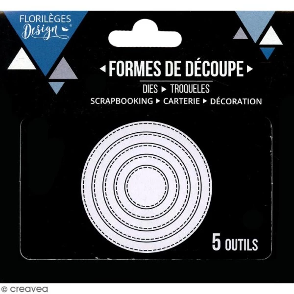 Nouveau 🌟 Dies Géométriques Die Florilèges Design - Cercles Basiques - 5 Pcs ❤️ 5 Nouveau 🌟 Dies Géométriques Die Florilèges Design - Cercles Basiques - 5 Pcs ❤️ – Image 3