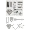 Sortie 🤩 Creativ Company Kit Sans Album Set De Scrapbooking - Tampons Transparents, Matrices De Coupe Et D'embossage - Diamant - 21 Pcs 😀