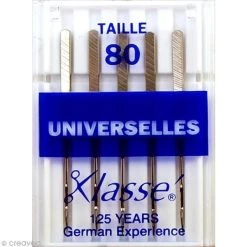 Promo 🌟 Klassé Aiguilles Machine Aiguilles Pour Machine - Acier - Taille 80 - Universelles - 5 Pcs ✔️