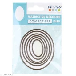 Meilleure vente 🧨 Dies Géométriques Set De Dies Imbriqués Artemio Petit Format - Ovales - 7,2 Cm- 6 Pcs 😀